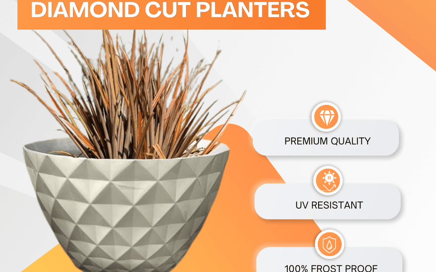 Transform Your Outdoor Space with SG Traders™ Diamond Cut Plastic Planters! - SGTraders