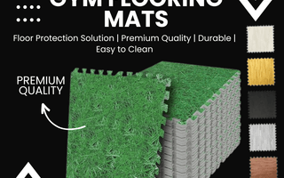 SG Traders gym flooring mats with grass texture, durable and premium quality floor protection