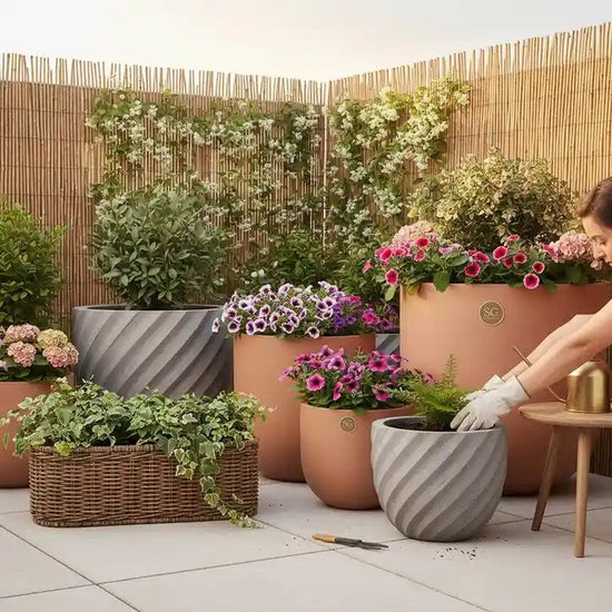 reate your own garden paradise anywhere — from balconies to backyards — with SG Traders™ stylish planters and pots.