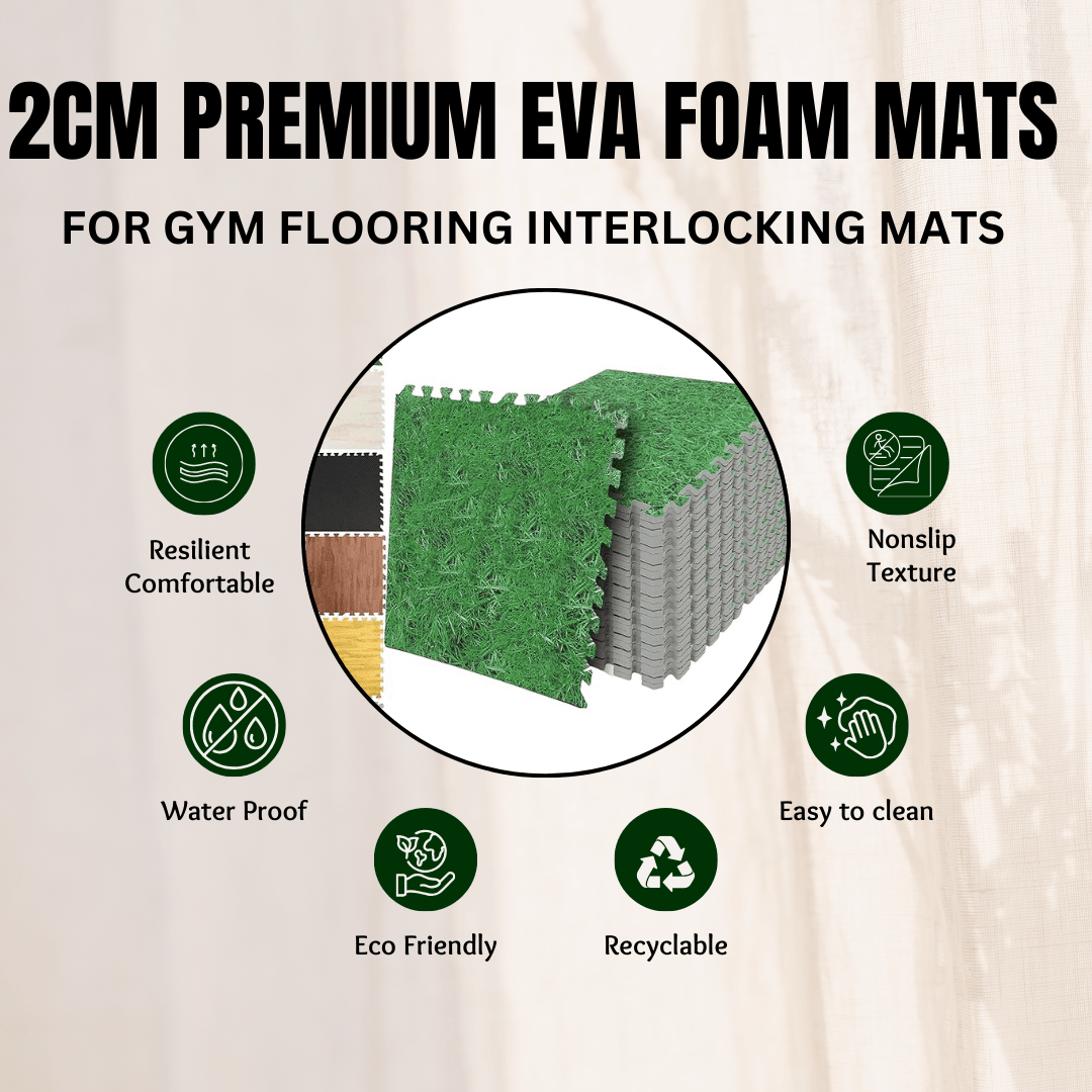 SG TRADERS™ 2CM Premium EVA Foam Mats for Gym Flooring Interlocking Mats - SGTraders