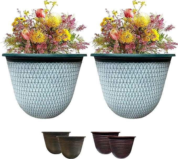 Camden Plant Pots for Garden | Set of 2 - - 