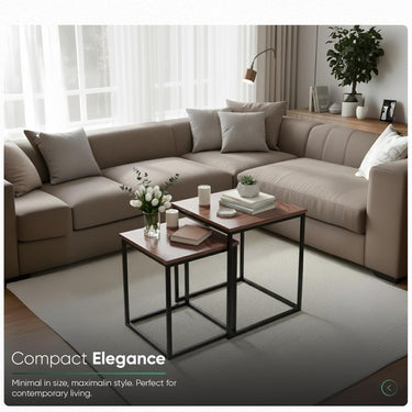 SG Traders Square Nesting Coffee Table Set