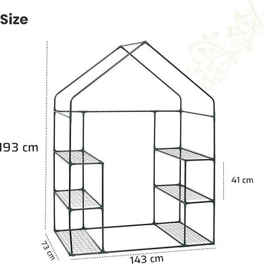 SG Traders PE Metal Mini Greenhouse Dimensions