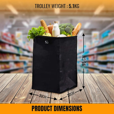 Premium Shopping Trolley Black