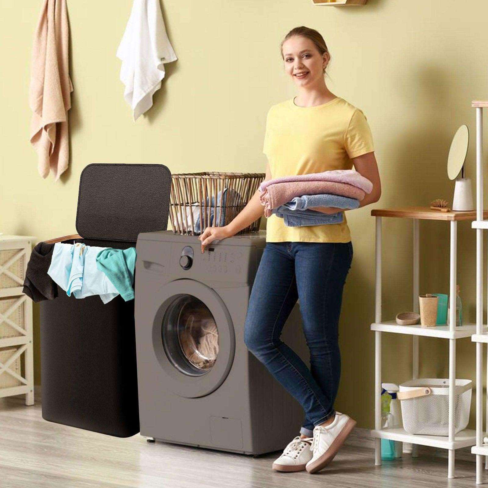 SG Traders™  100L Laundry Hamper with Lid - - 