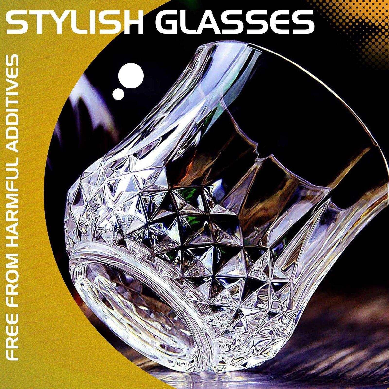 SG Traders ™ 6-Piece Crystal Glass Set - - 