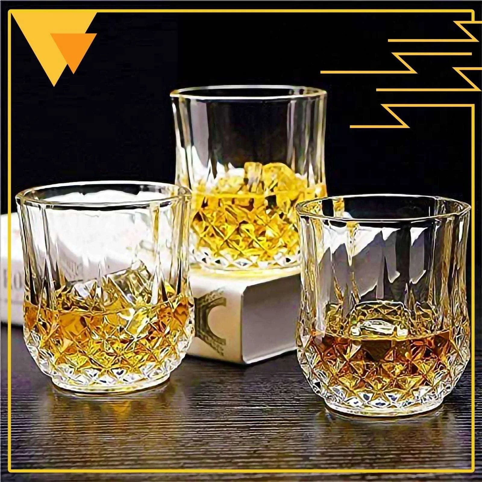 SG Traders ™ 6-Piece Crystal Glass Set - - 