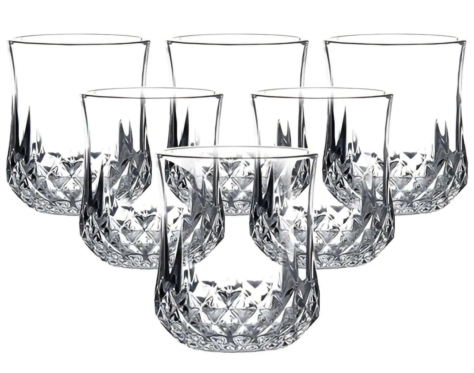 SG Traders ™ 6-Piece Crystal Glass Set - - 
