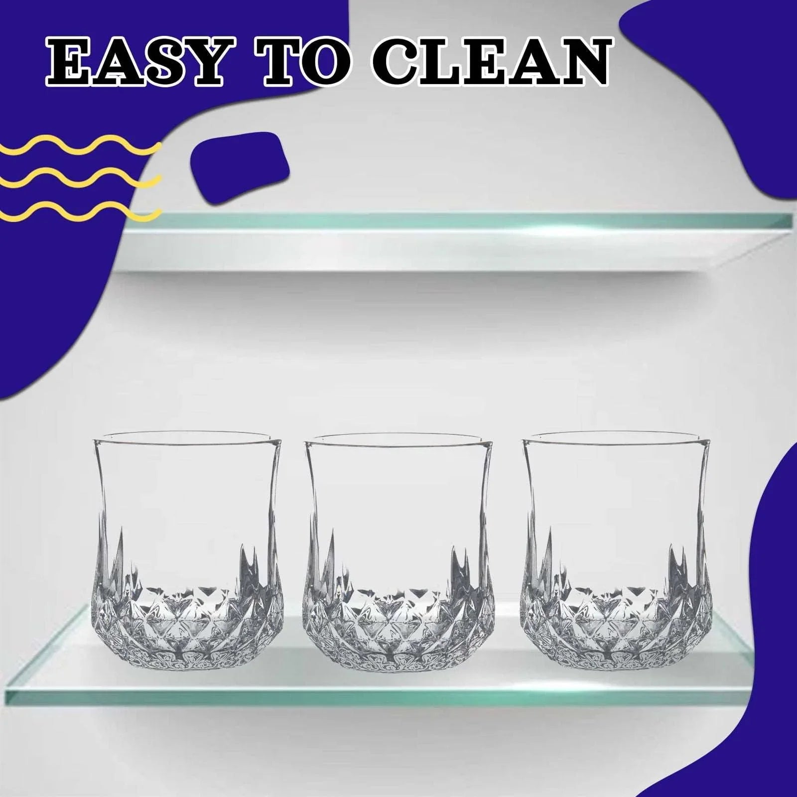 SG Traders ™ 6-Piece Crystal Glass Set - - 