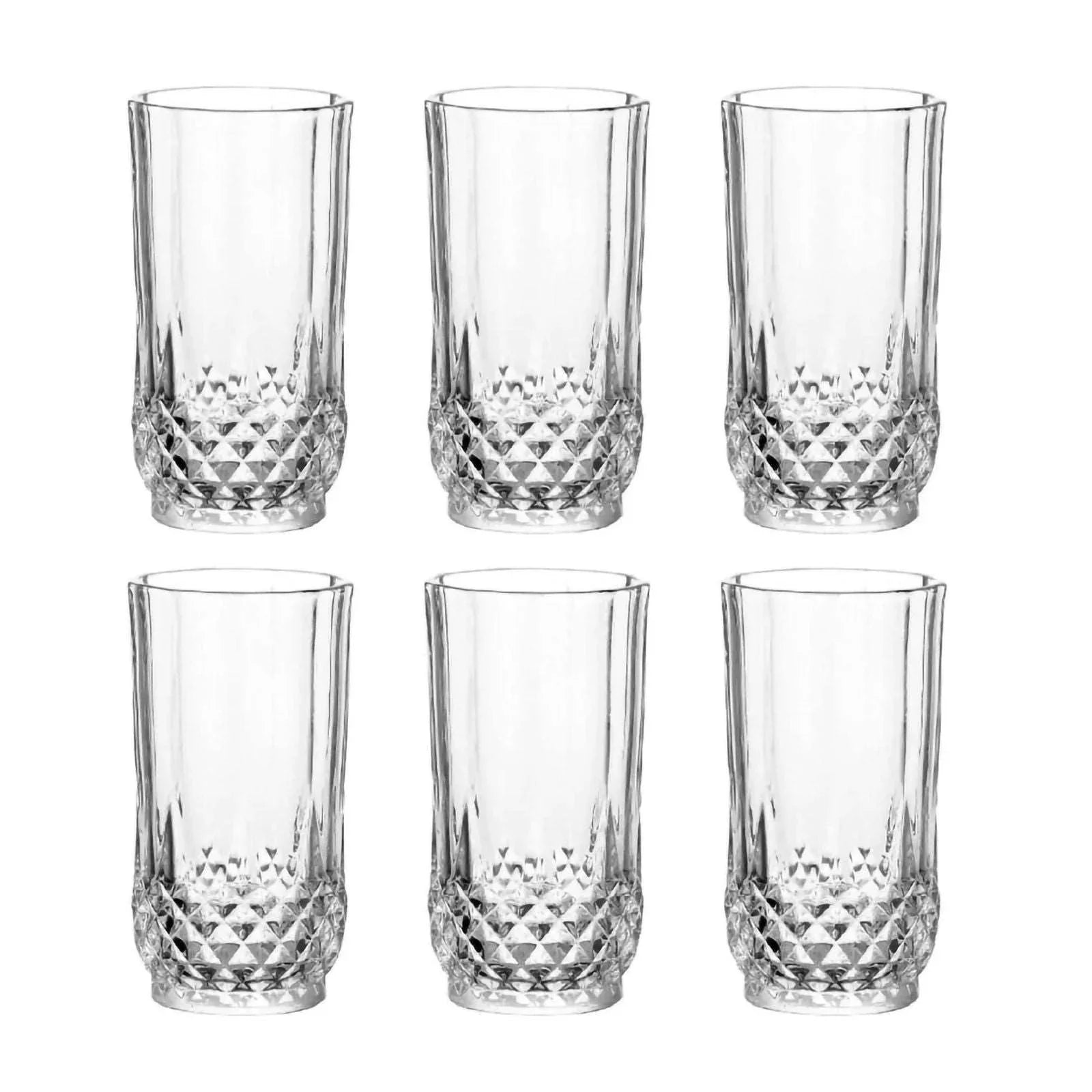 SG Traders ™ 6-Piece Crystal Glass Set - - 