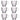 SG Traders ™ 6-Piece Glass Mug Set - - 
