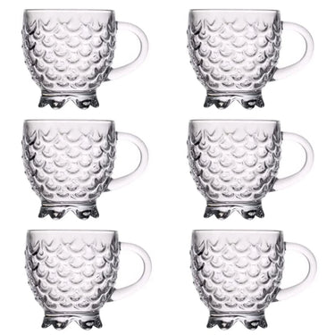 SG Traders ™ 6-Piece Glass Mug Set - - 