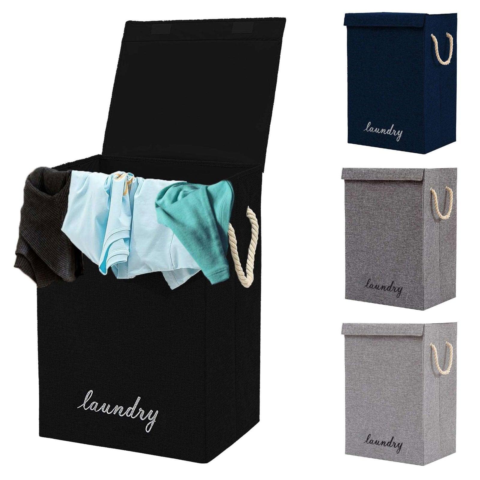 SG Traders ™ 90L Collapsible Laundry Basket with Lid - - 