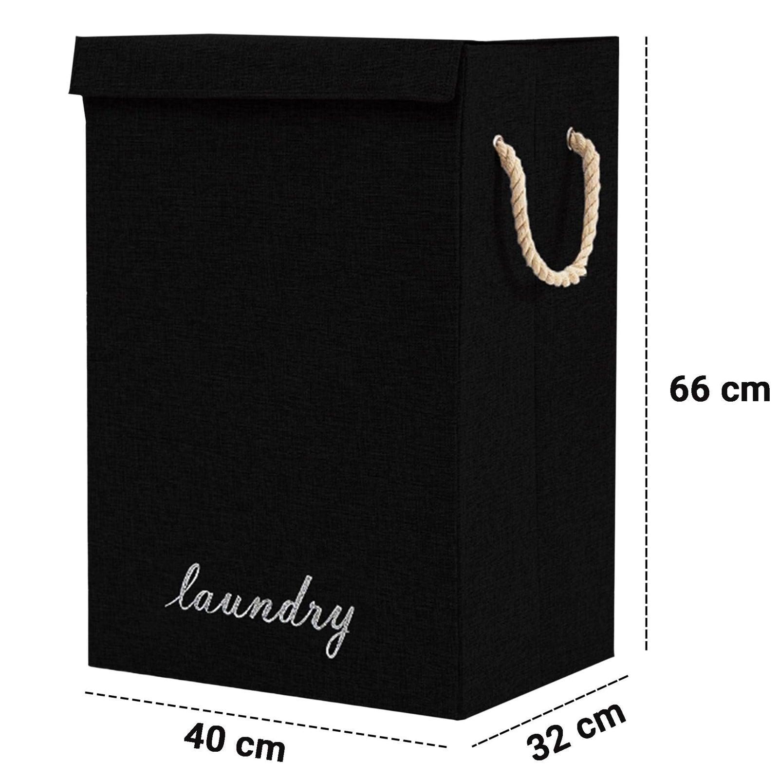 SG Traders ™ 90L Collapsible Laundry Basket with Lid - - 