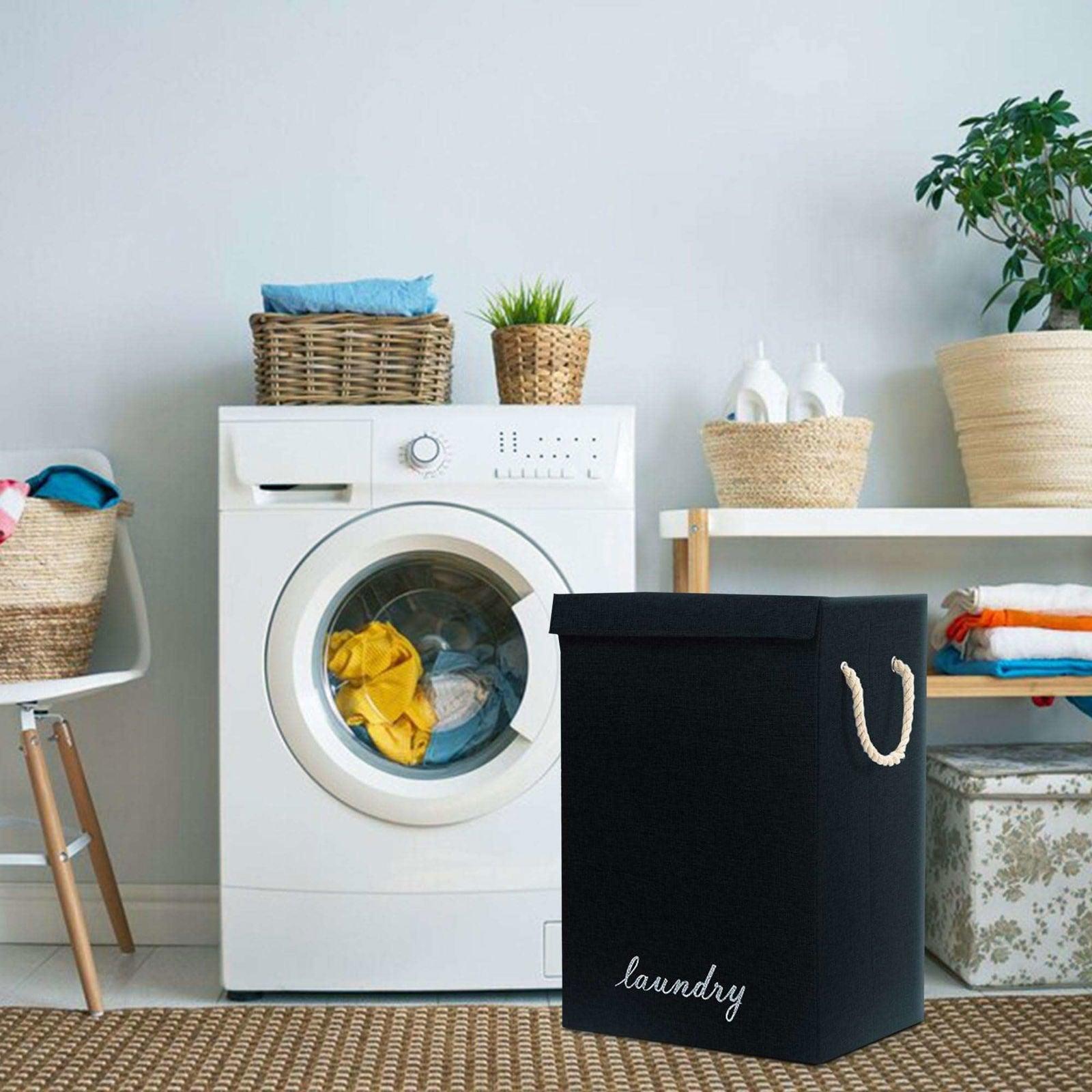 SG Traders ™ 90L Collapsible Laundry Basket with Lid - - 