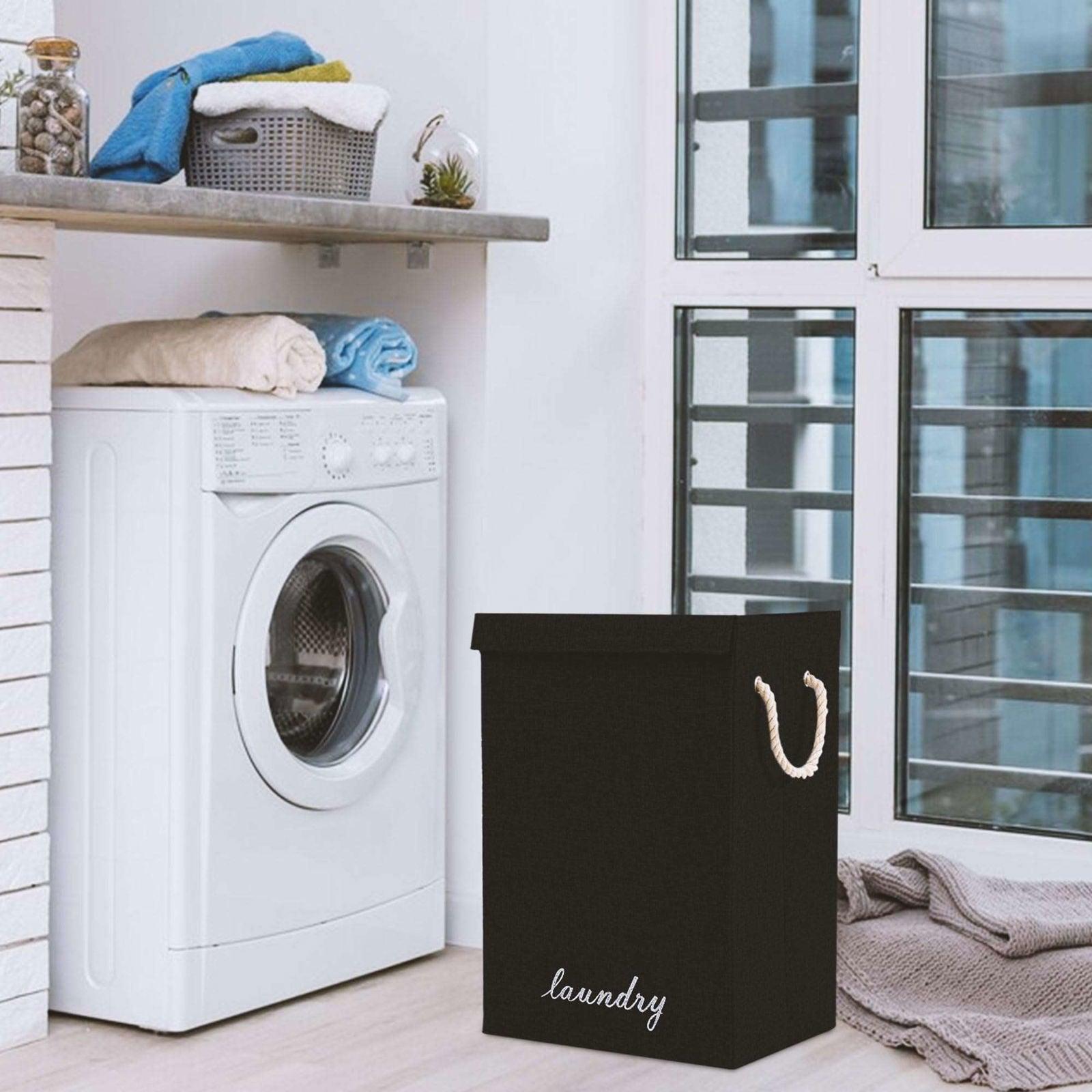SG Traders ™ 90L Collapsible Laundry Basket with Lid - - 