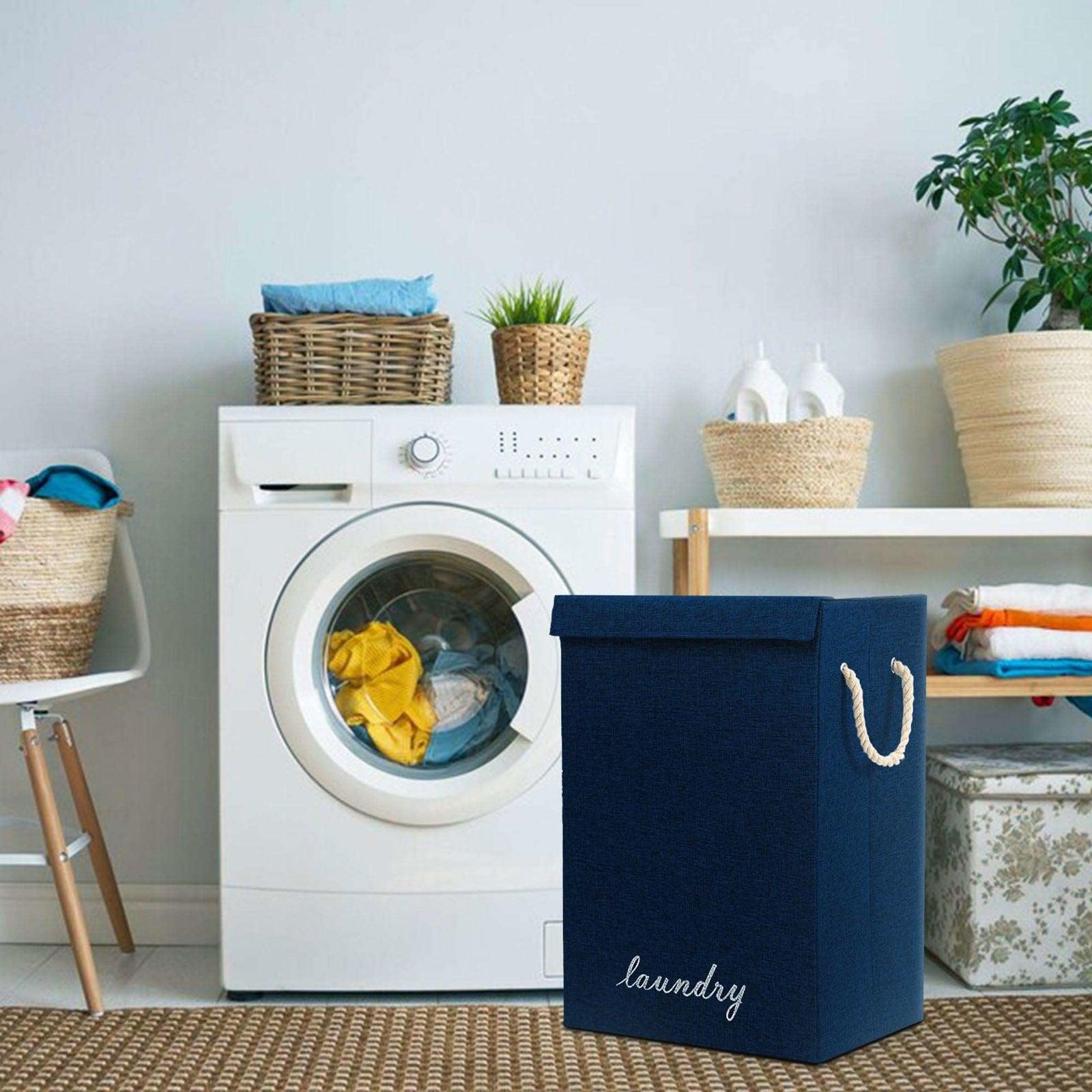 SG Traders ™ 90L Collapsible Laundry Basket with Lid - - 