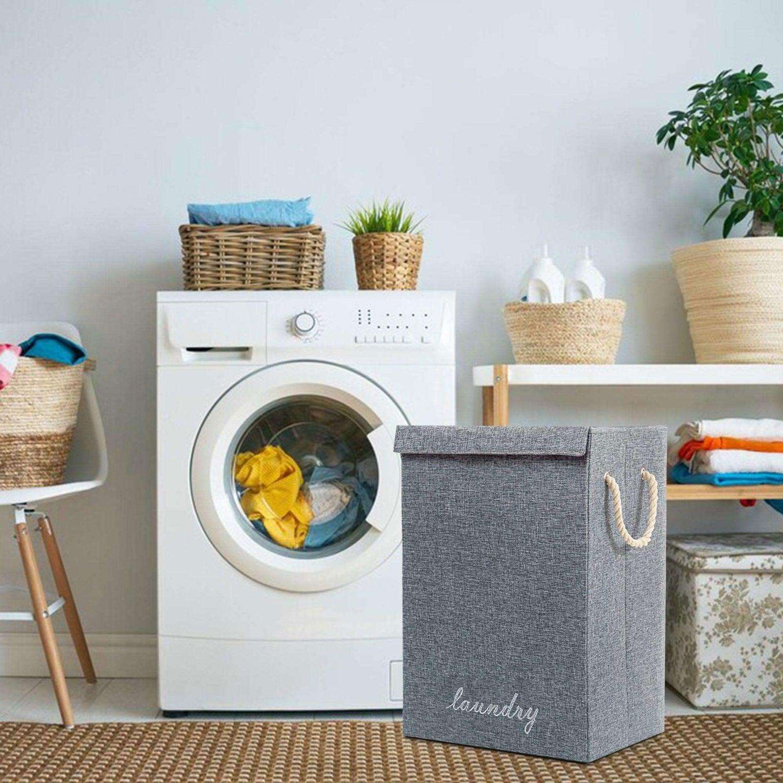 SG Traders ™ 90L Collapsible Laundry Basket with Lid - - 