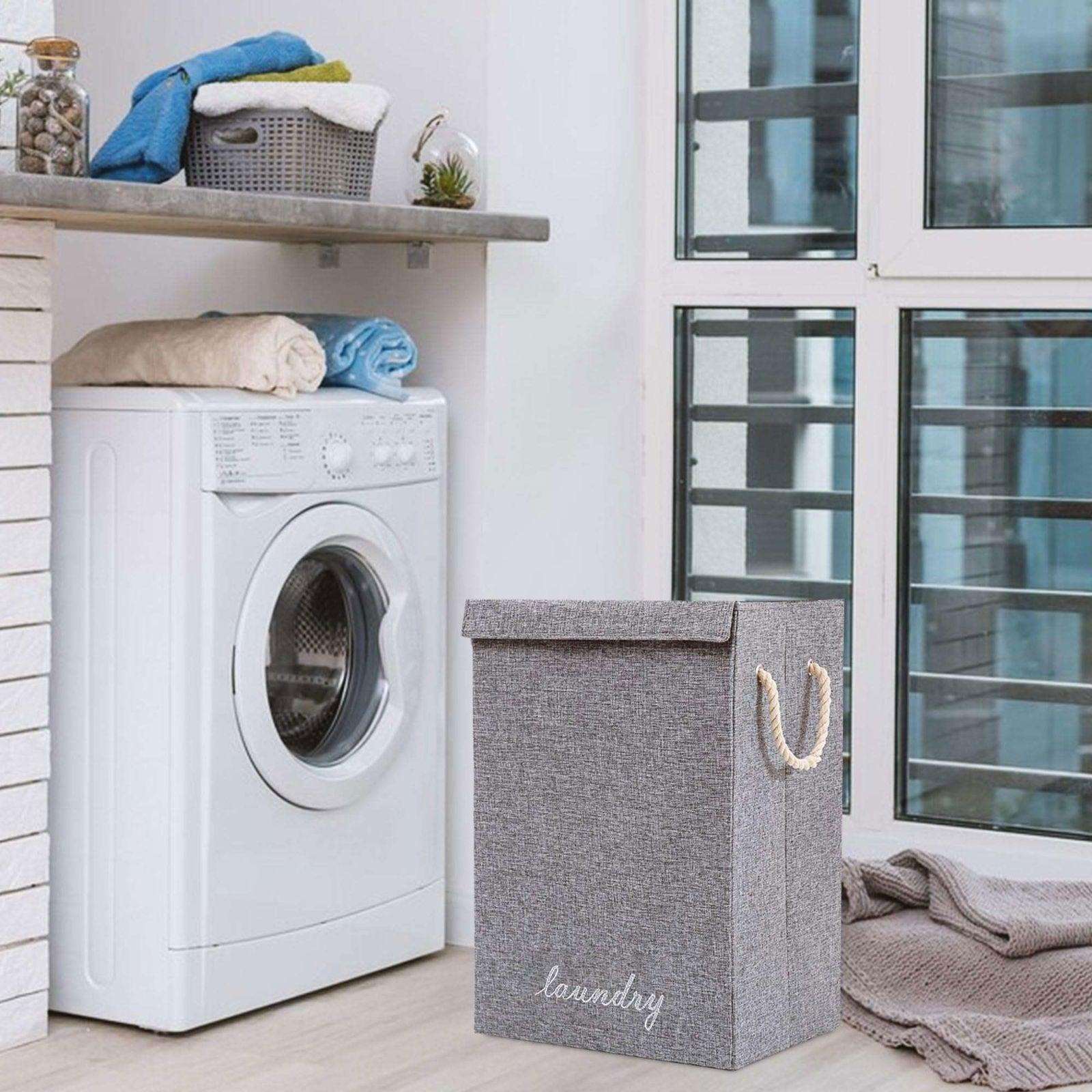 SG Traders ™ 90L Collapsible Laundry Basket with Lid - - 