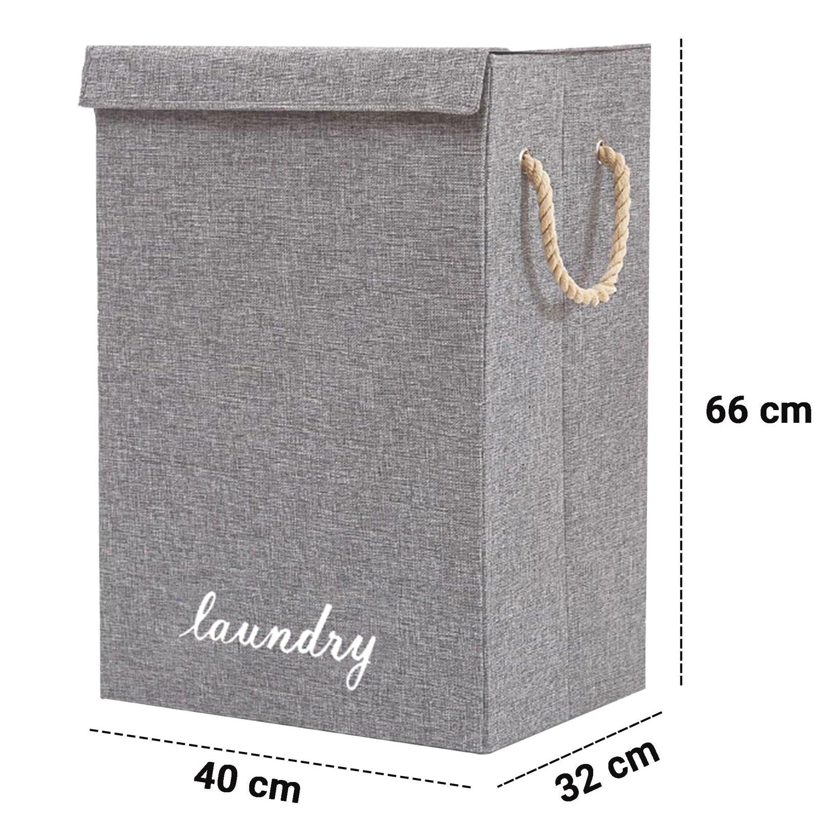 SG Traders ™ 90L Collapsible Laundry Basket with Lid - - 