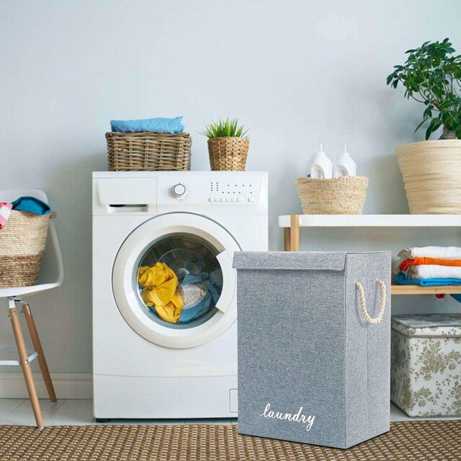 SG Traders ™ 90L Collapsible Laundry Basket with Lid - - 