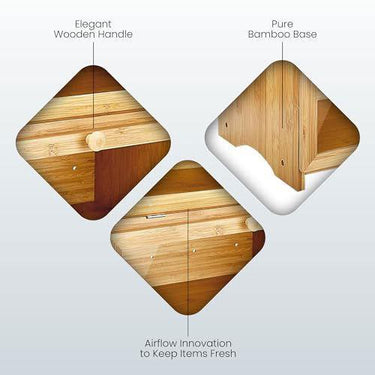 SG Traders™ Bamboo Bread Bin 