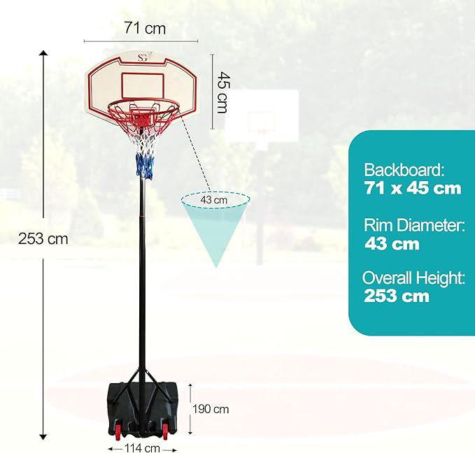 SG Traders Basketball Hoop and Stand Set - - 