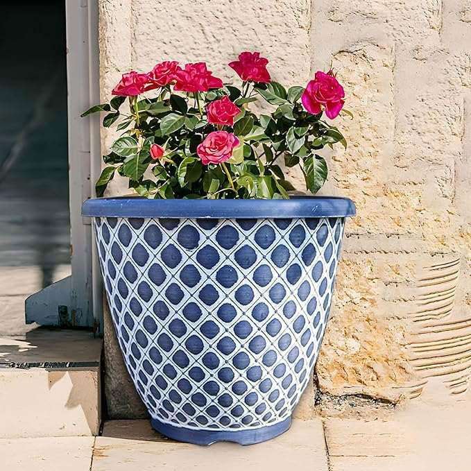 SG Traders Bell Quilt Plant Pots (Pack of 2) - - 