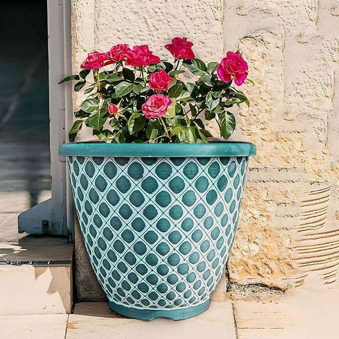 SG Traders Bell Quilt Plant Pots (Pack of 2) - - 