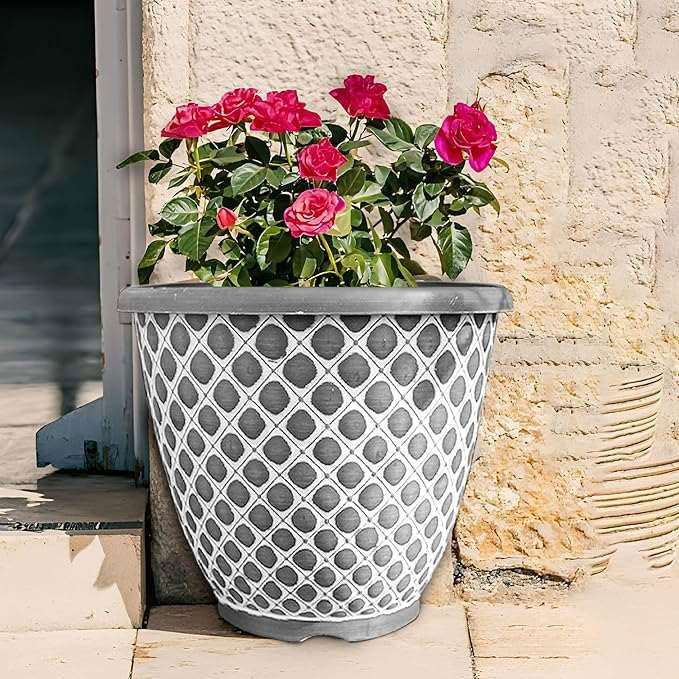 SG Traders Bell Quilt Plant Pots (Pack of 2) - - 