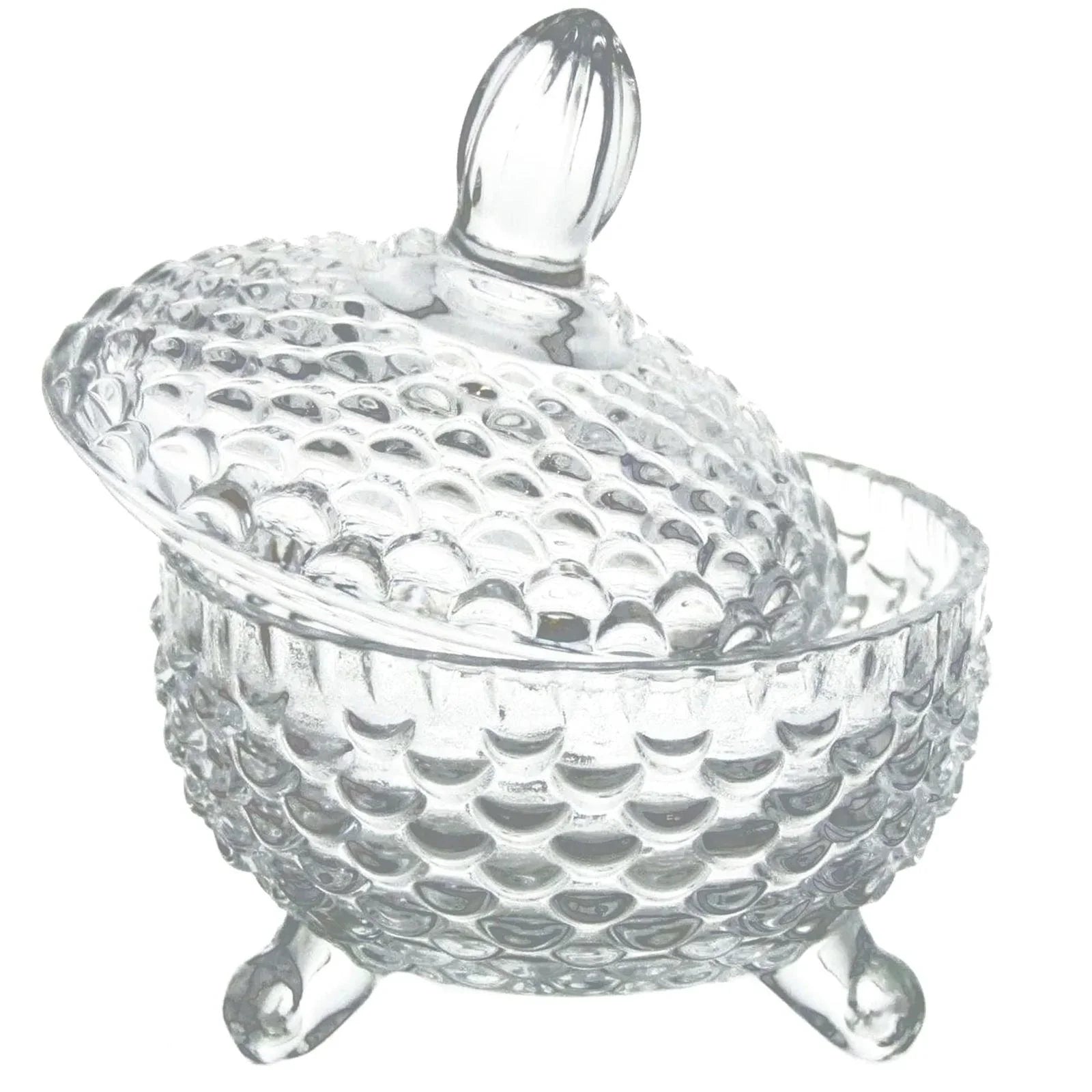 SG Traders ™ Crystal Glass Candy Jar with Lid - - 