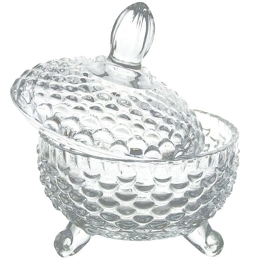 SG Traders ™ Crystal Glass Candy Jar with Lid - - 