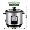 SG Traders Electric Rice Cooker with Steamer Warmer