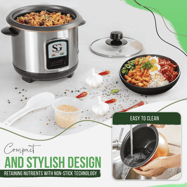 SG Traders Electric Rice Cooker with Steamer Warmer