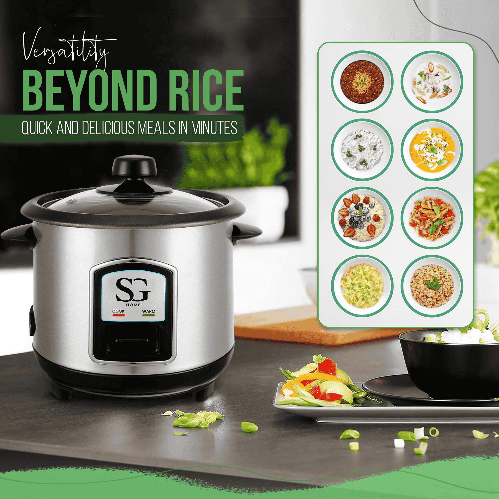 SG Traders Electric Rice Cooker with Steamer Warmer