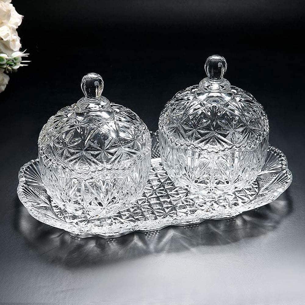 SG Traders™ Glass Candy Jars with Lids - - 