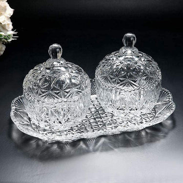 SG Traders™ Glass Candy Jars with Lids - - 