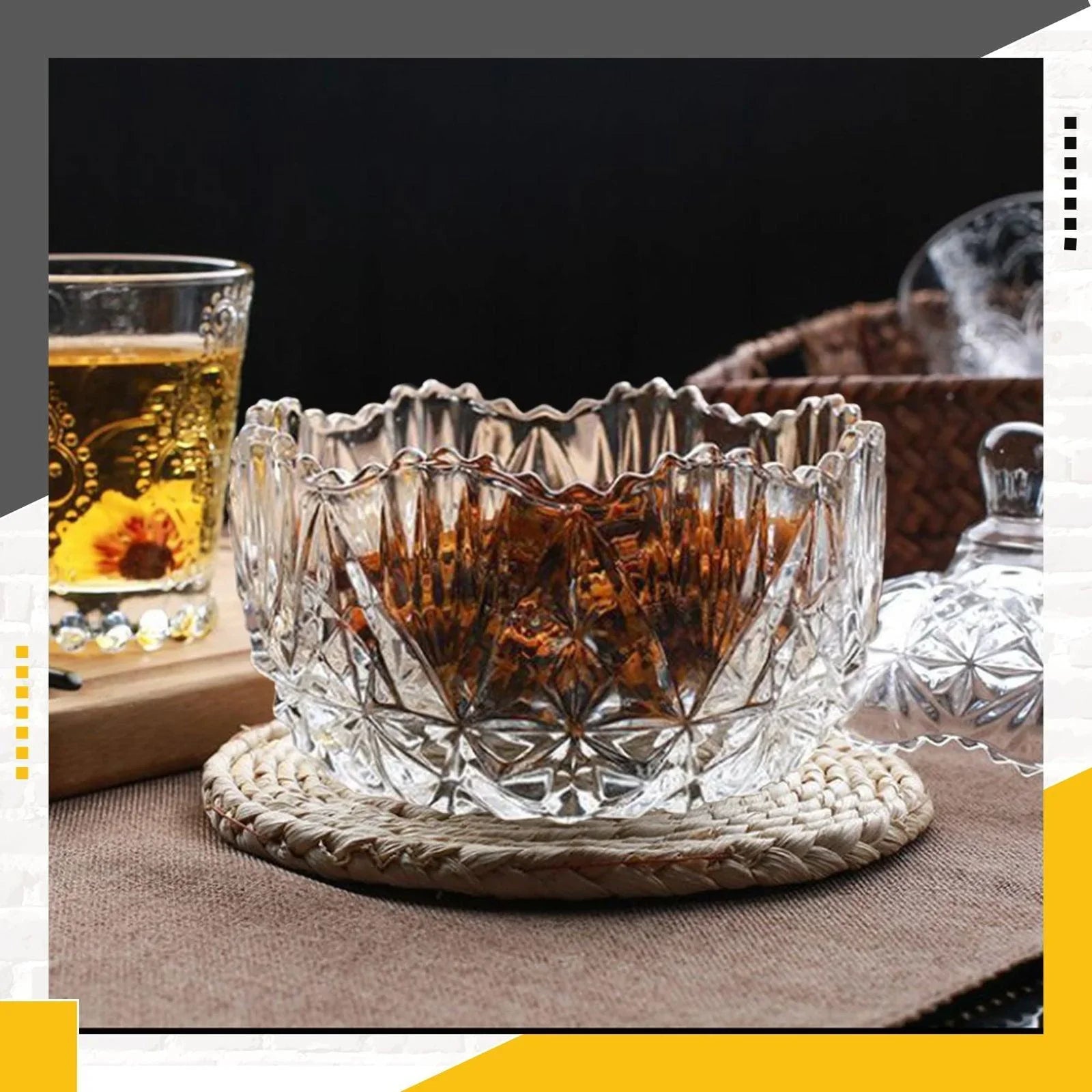 SG Traders™ Glass Candy Jars with Lids - - 