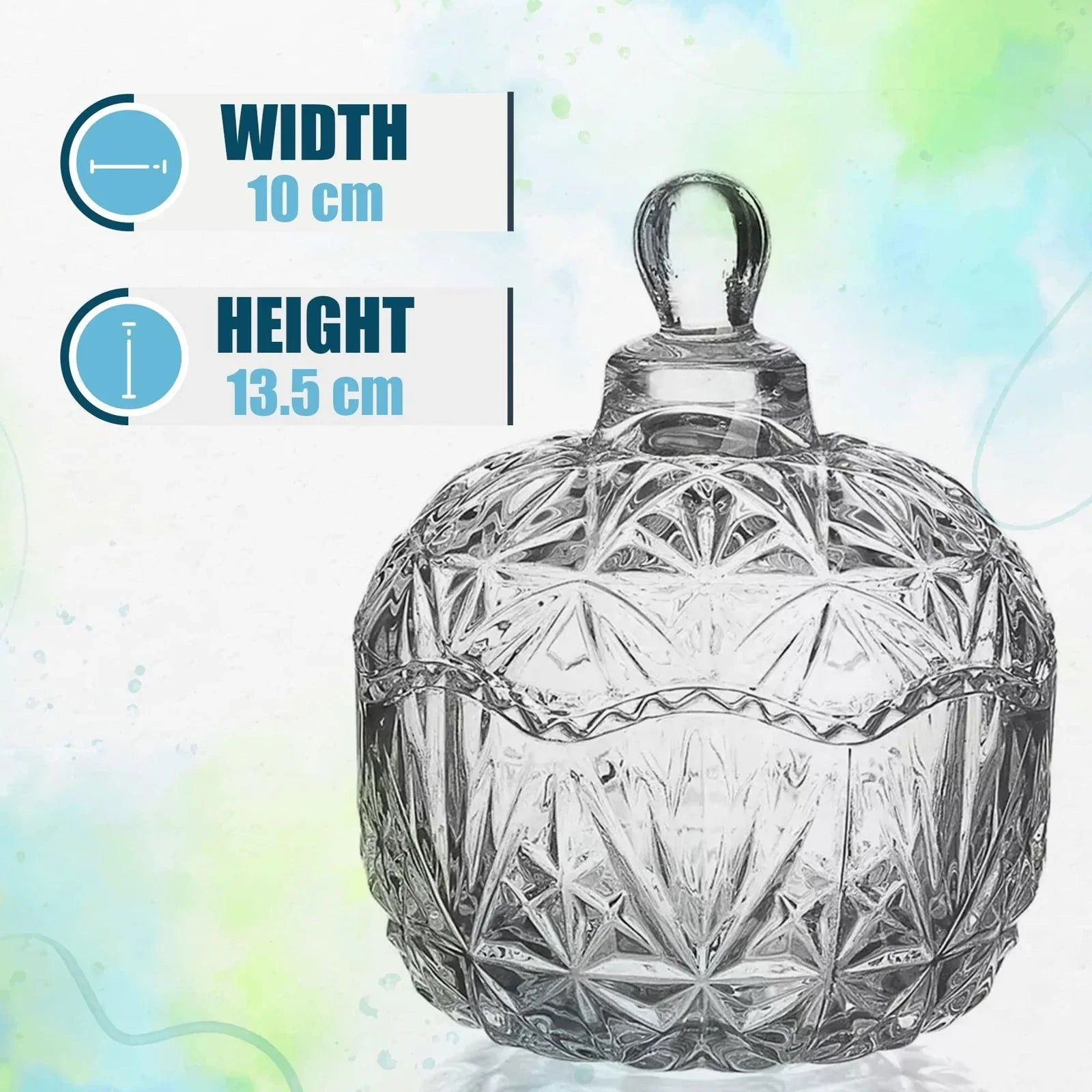 SG Traders™ Glass Candy Jars with Lids - - 
