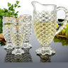 SG Traders ™ Glassware Set: 7-Piece Crystal Jug & Tumbler Collection - - 