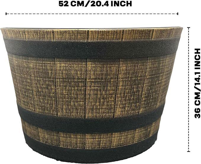SG Traders™ Large Half Barrel Cask Planter - - 
