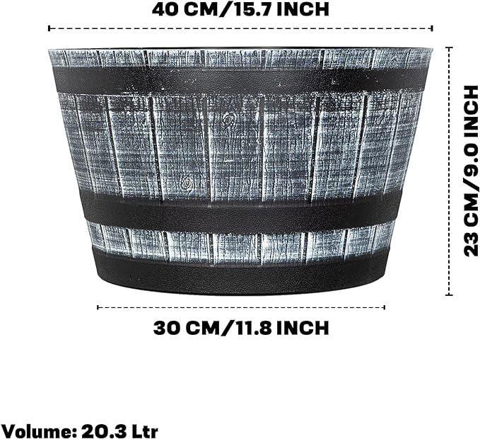 SG Traders™ Large Half Barrel Cask Planter - - 