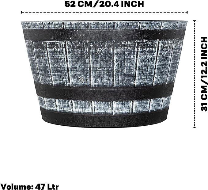 SG Traders™ Large Half Barrel Cask Planter - - 