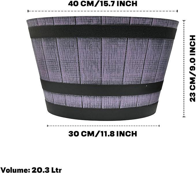 SG Traders™ Large Half Barrel Cask Planter - - 