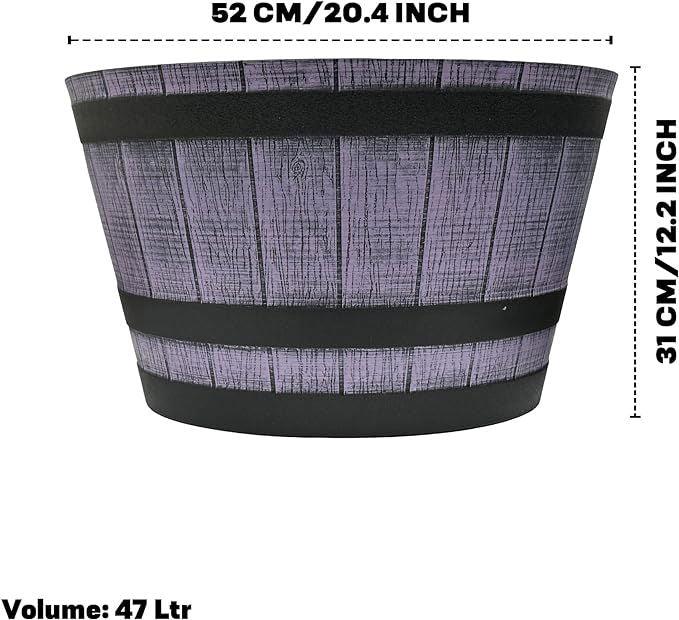 SG Traders™ Large Half Barrel Cask Planter - - 
