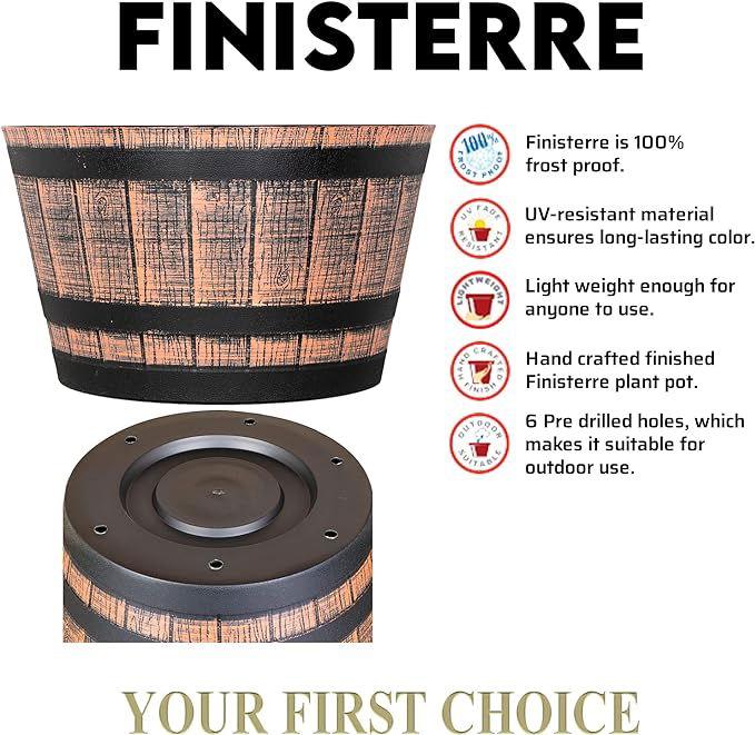 SG Traders™ Large Half Barrel Cask Planter - - 