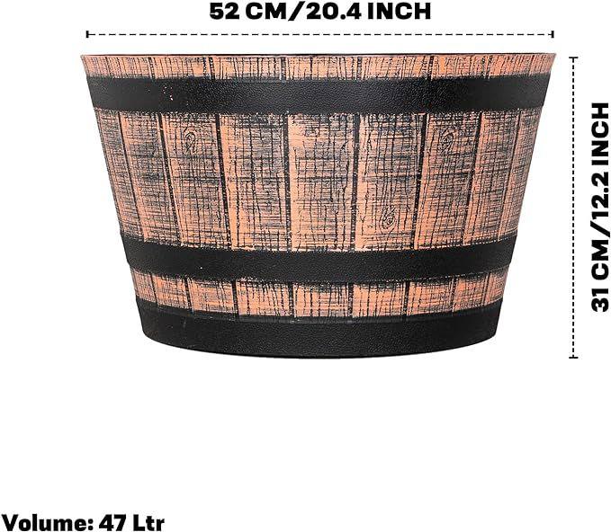 SG Traders™ Large Half Barrel Cask Planter - - 