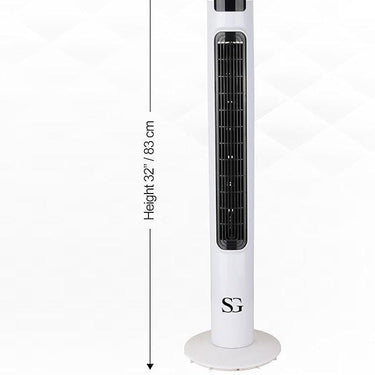 SG Traders Portable Tower Fan with Remote Control and Timer - - 