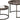 SG Traders Round Nested Coffee Table - Set of 2 - - 