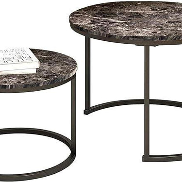SG Traders Round Nested Coffee Table - Set of 2 - - 